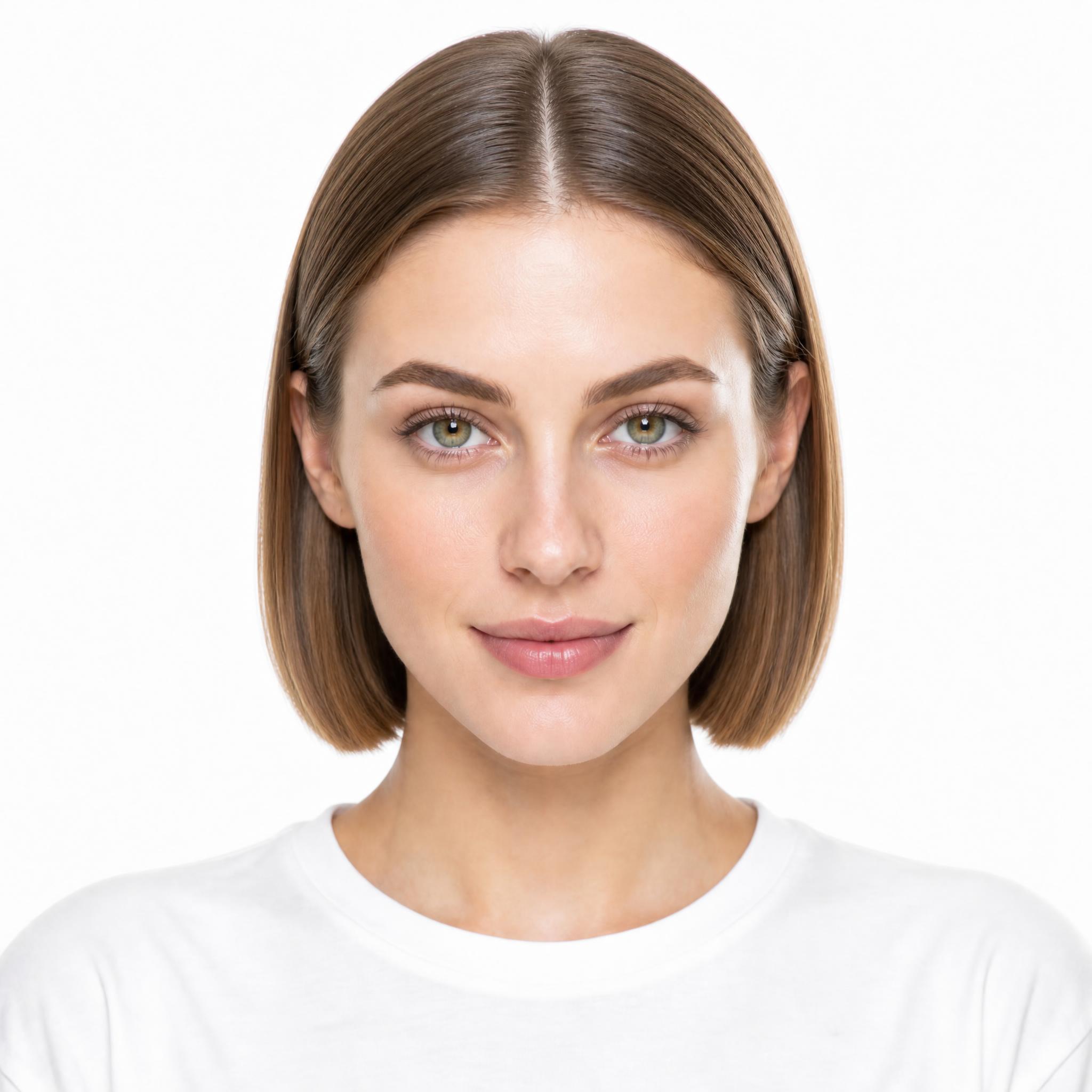Woman with a bob cut, an example of a look you can preview before booking