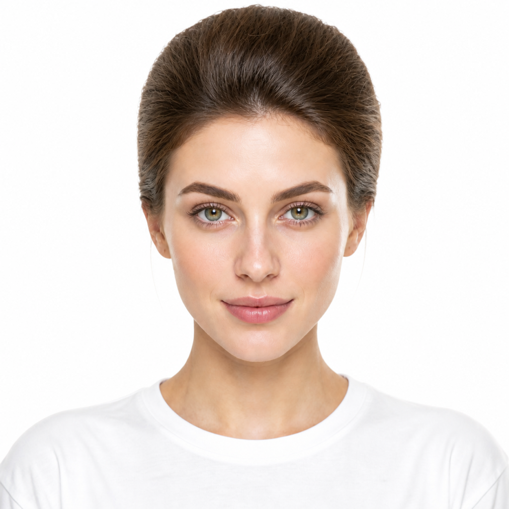 Bouffant hairstyle example on a woman