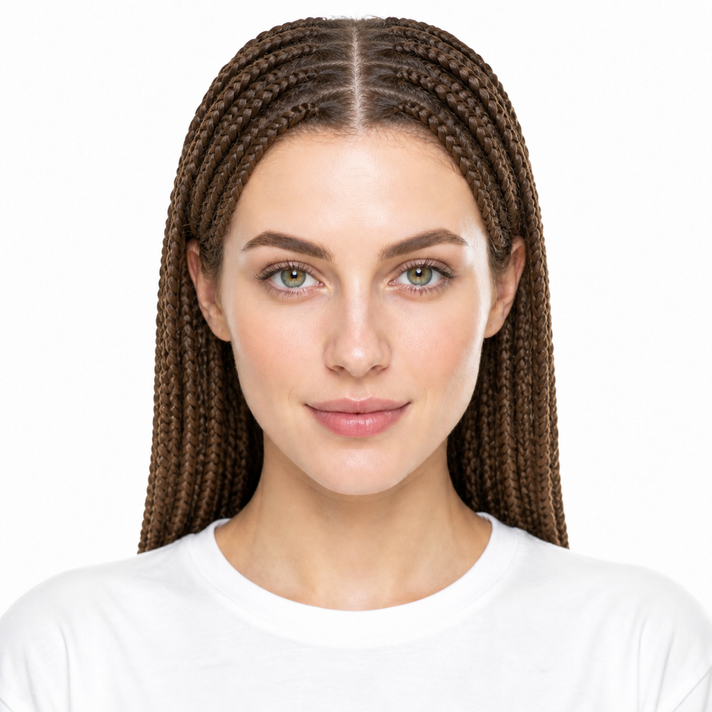Box Braids hairstyle example on a woman