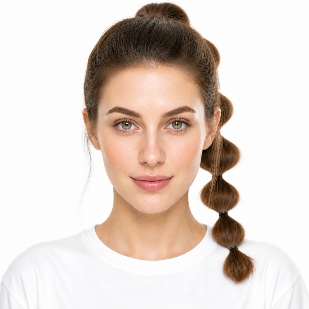 Bubble Ponytail hairstyle example on a woman