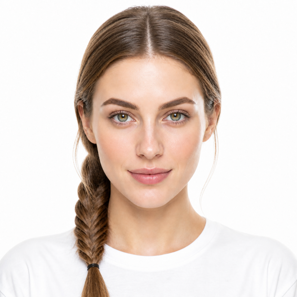 Fishtail Braid hairstyle example on a woman