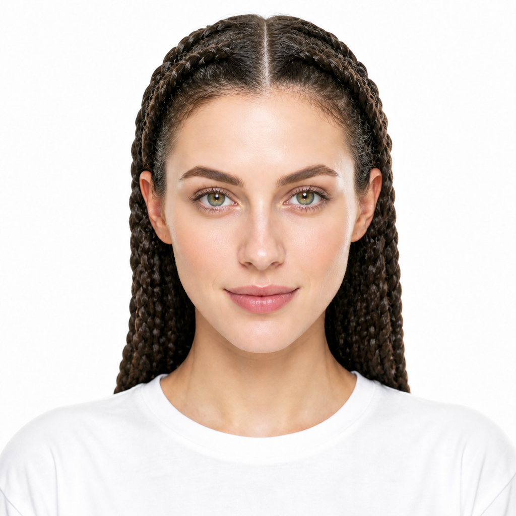 Flat Twist hairstyle example on a woman