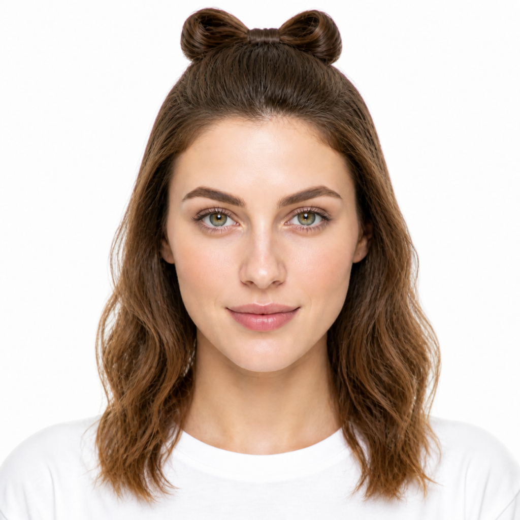 Hair Bow hairstyle example on a woman
