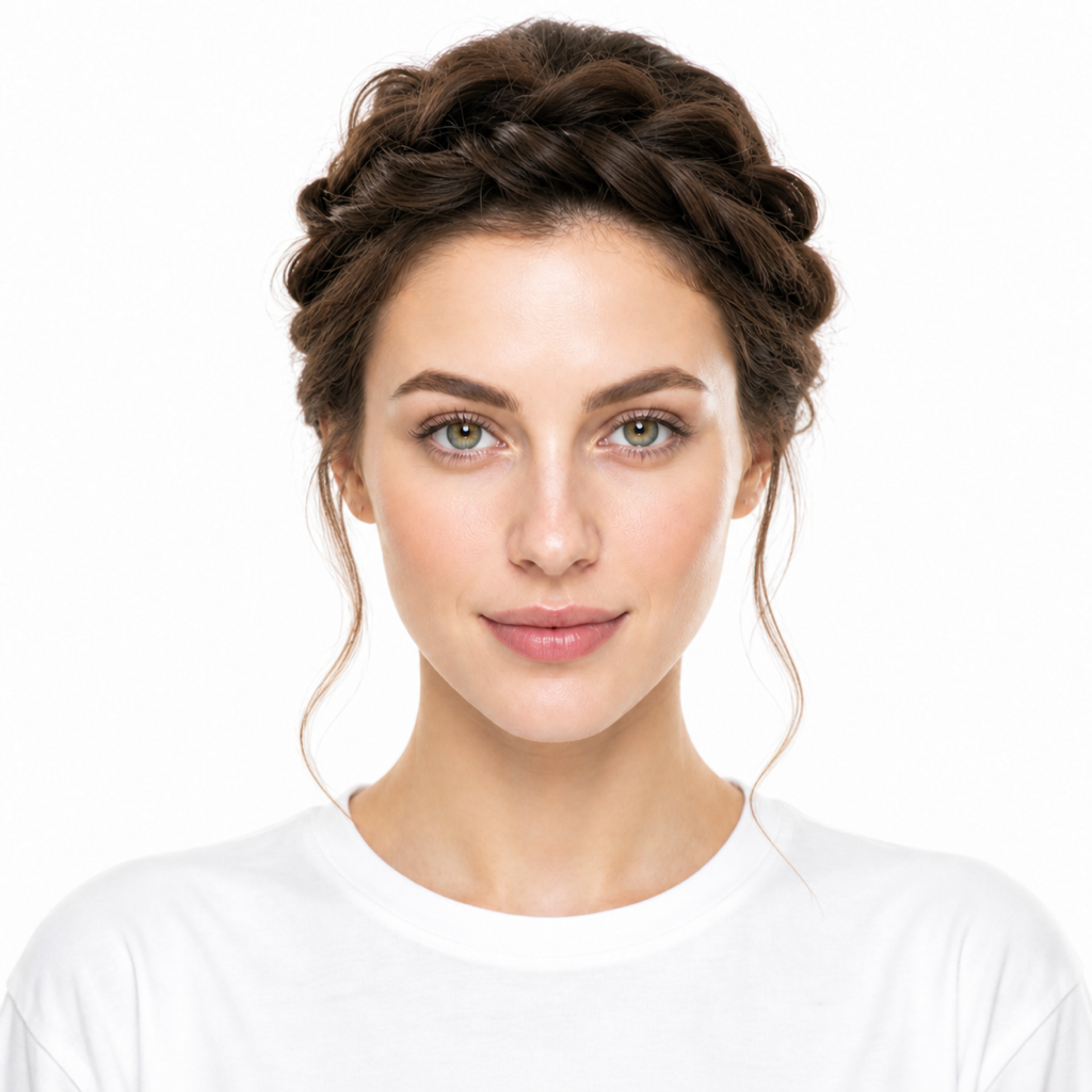 Knotted Updo hairstyle example on a woman