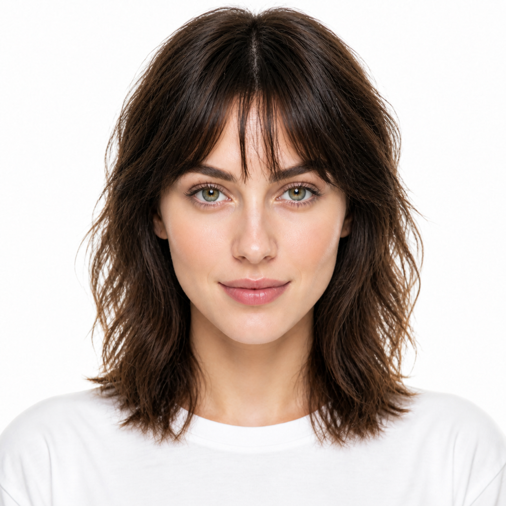 Layered Shag hairstyle example on a woman
