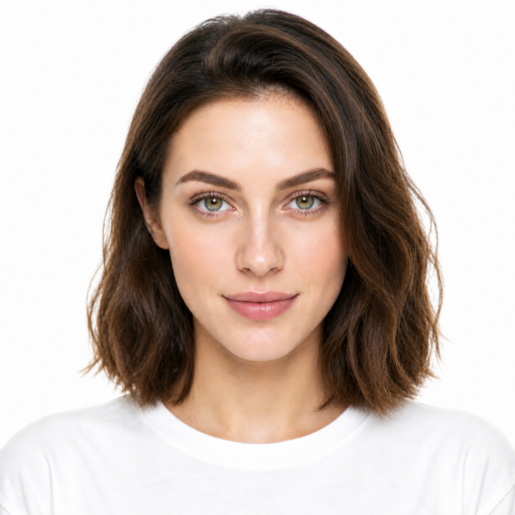 Lob hairstyle example on a woman