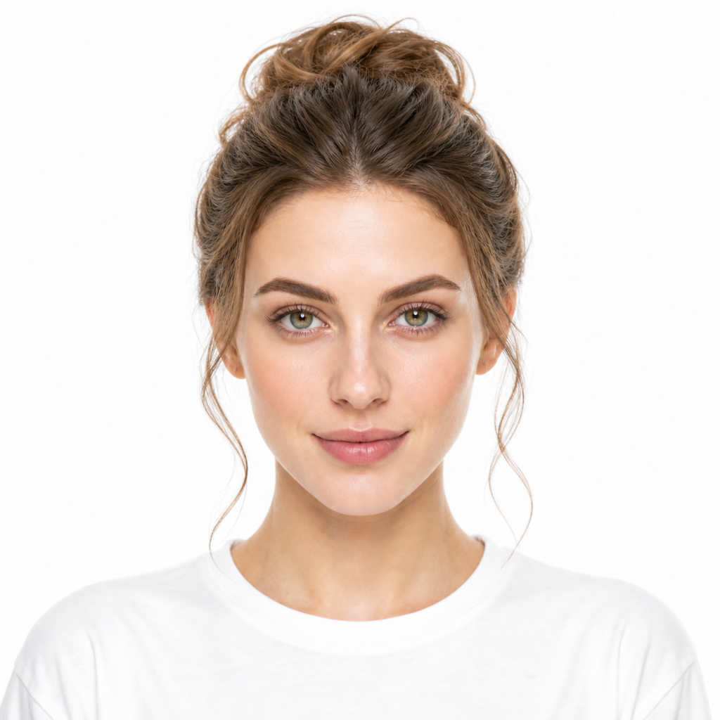 Messy Updo hairstyle example on a woman