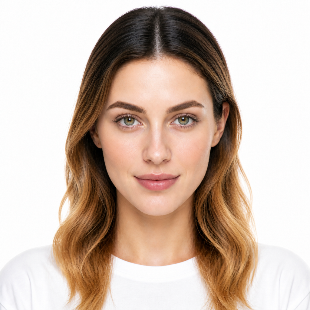 Ombré hairstyle example on a woman