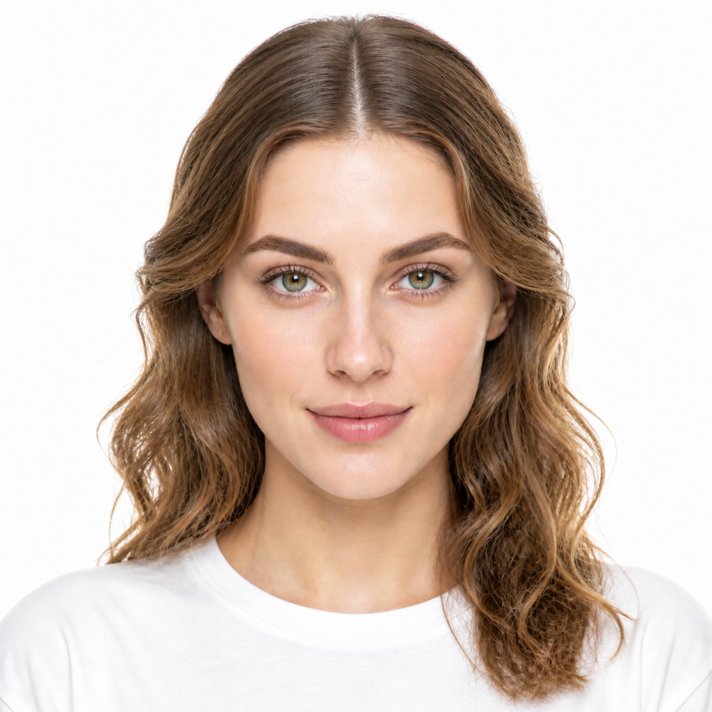 Perm hairstyle example on a woman