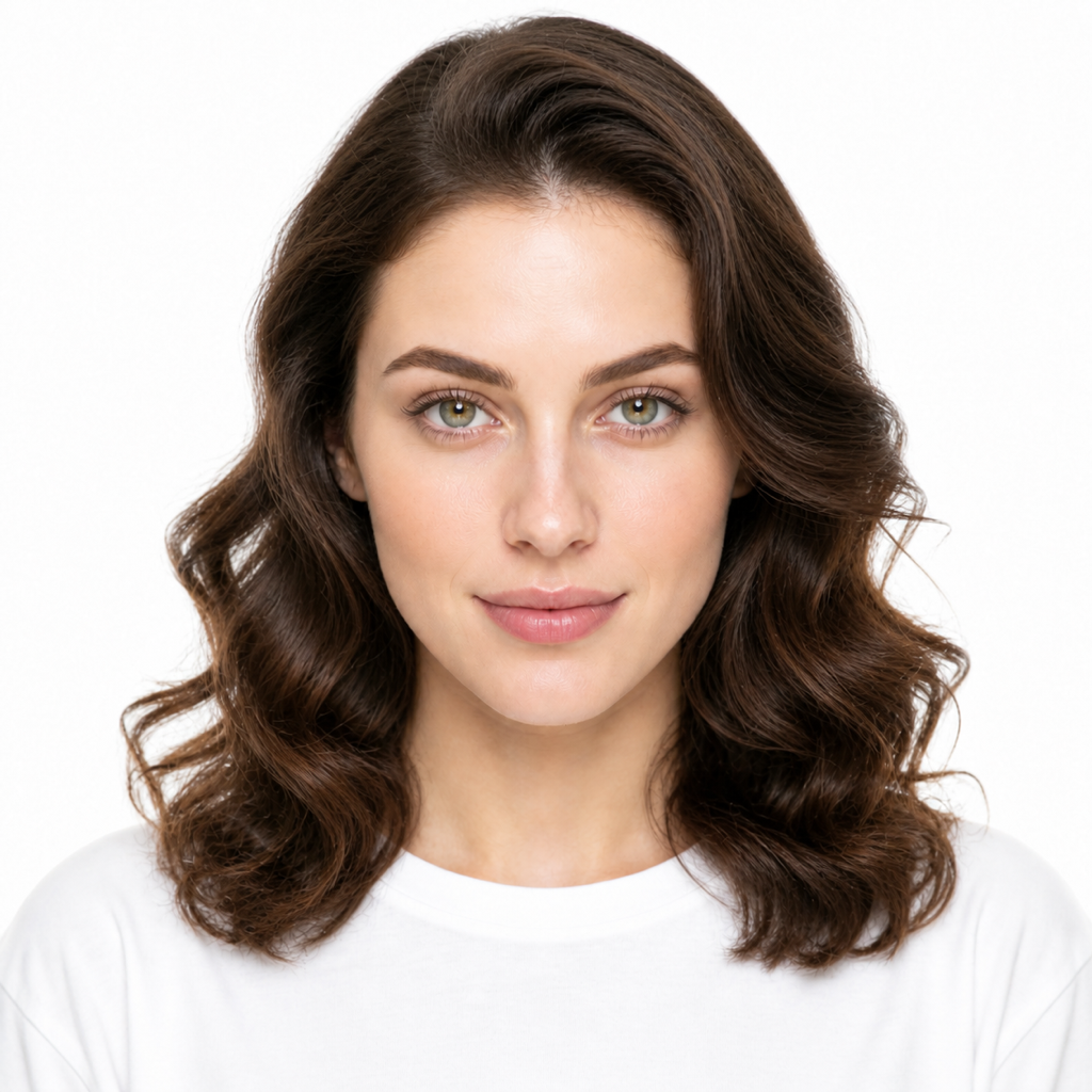 Rollerset hairstyle example on a woman