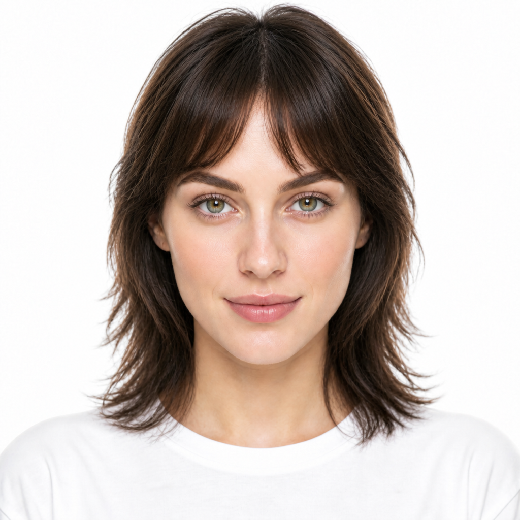 Shag hairstyle example on a woman