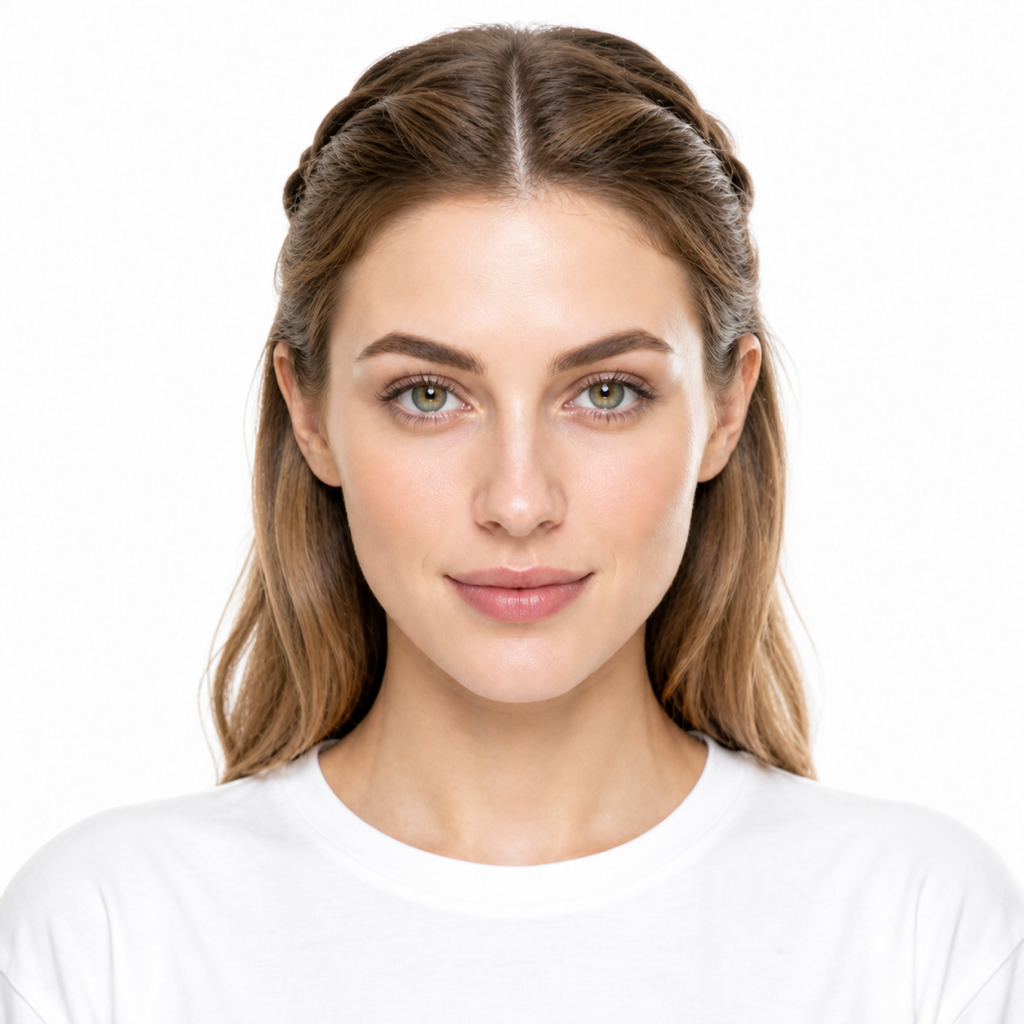 Twisted Half-Updo hairstyle example on a woman