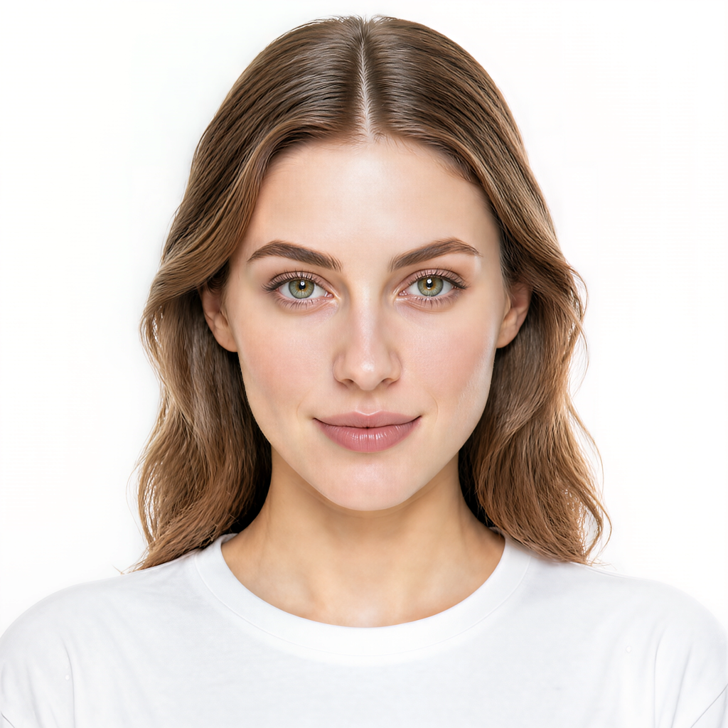 Wavy hairstyle example on a woman