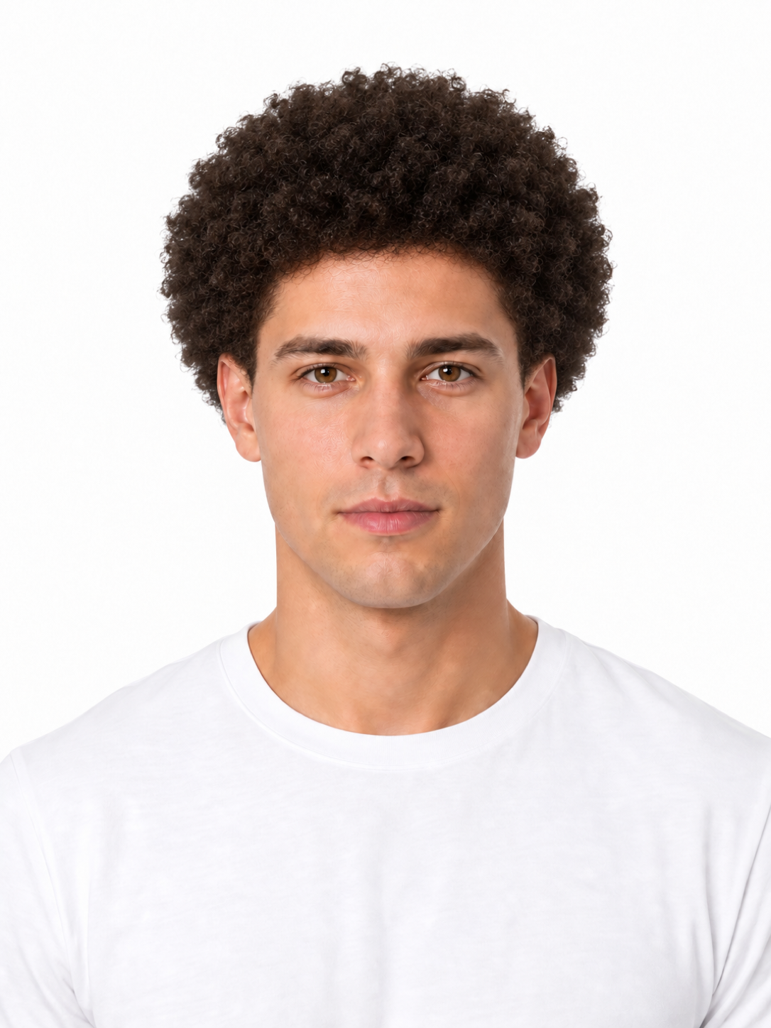 Afro hairstyle example on a man