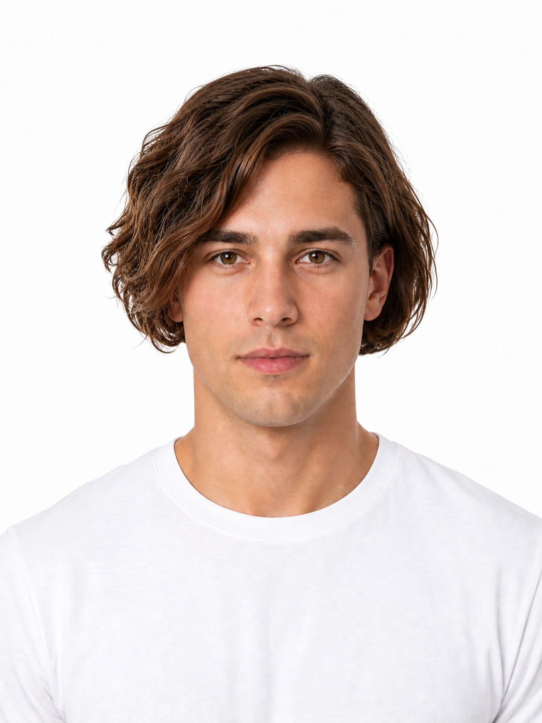 Angled Bob hairstyle example on a man
