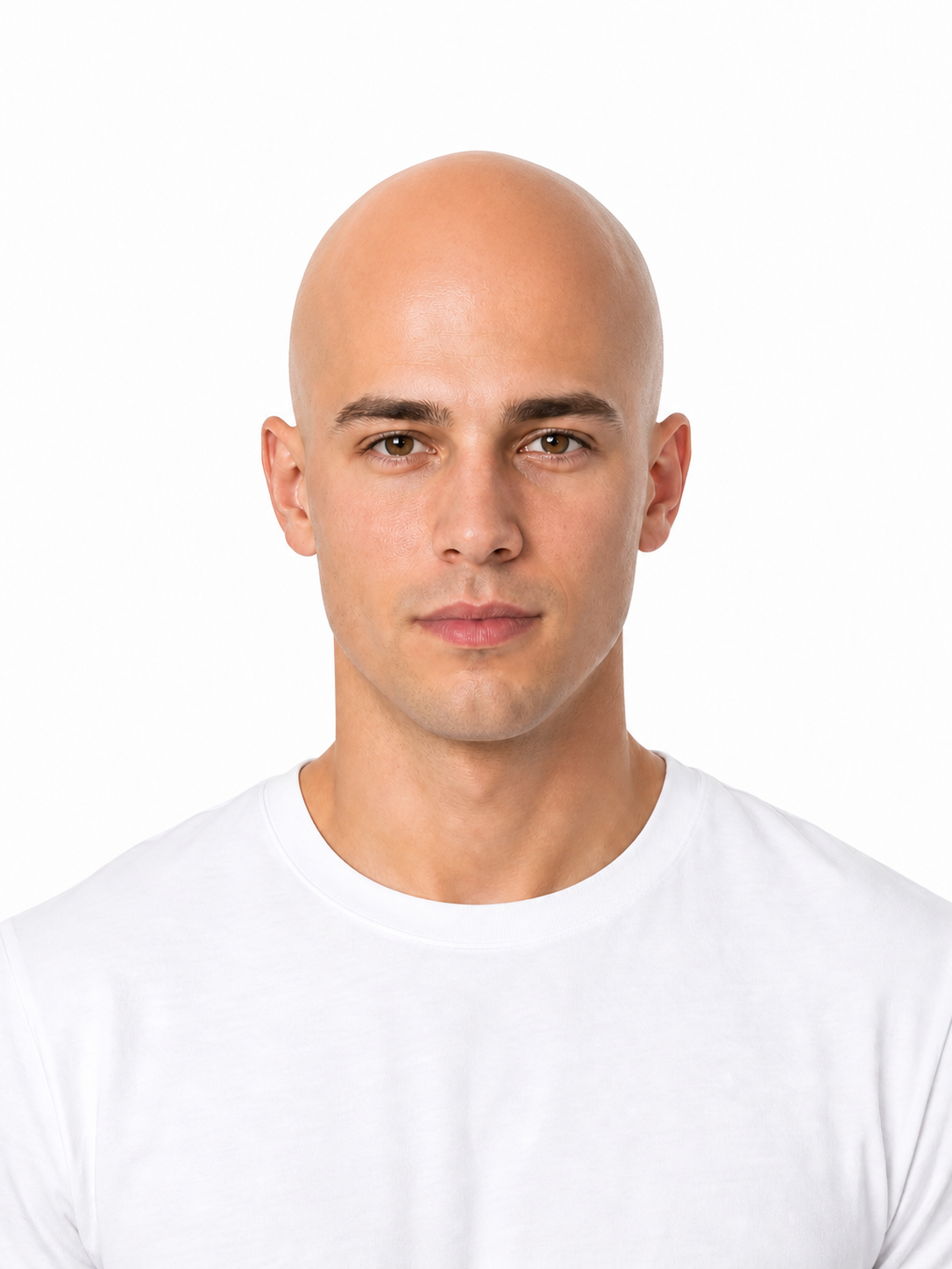 Bald hairstyle example on a man