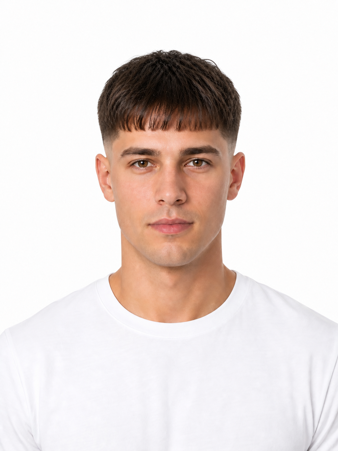 Blunt Bangs hairstyle example on a man