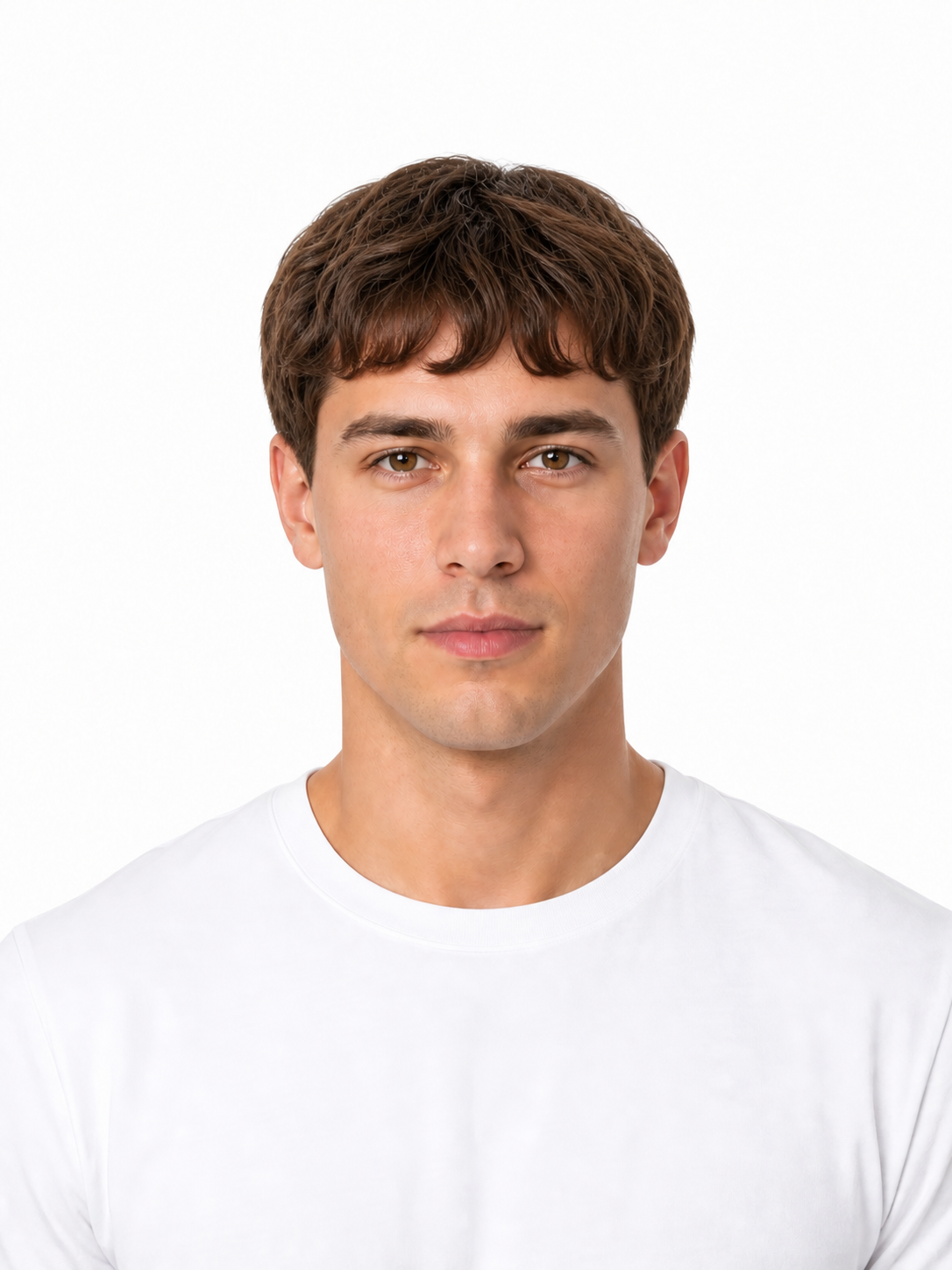 Bowlcut hairstyle example on a man