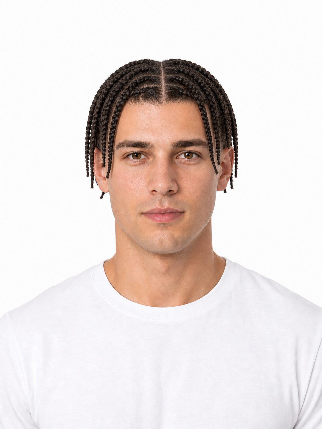 Box Braids hairstyle example on a man