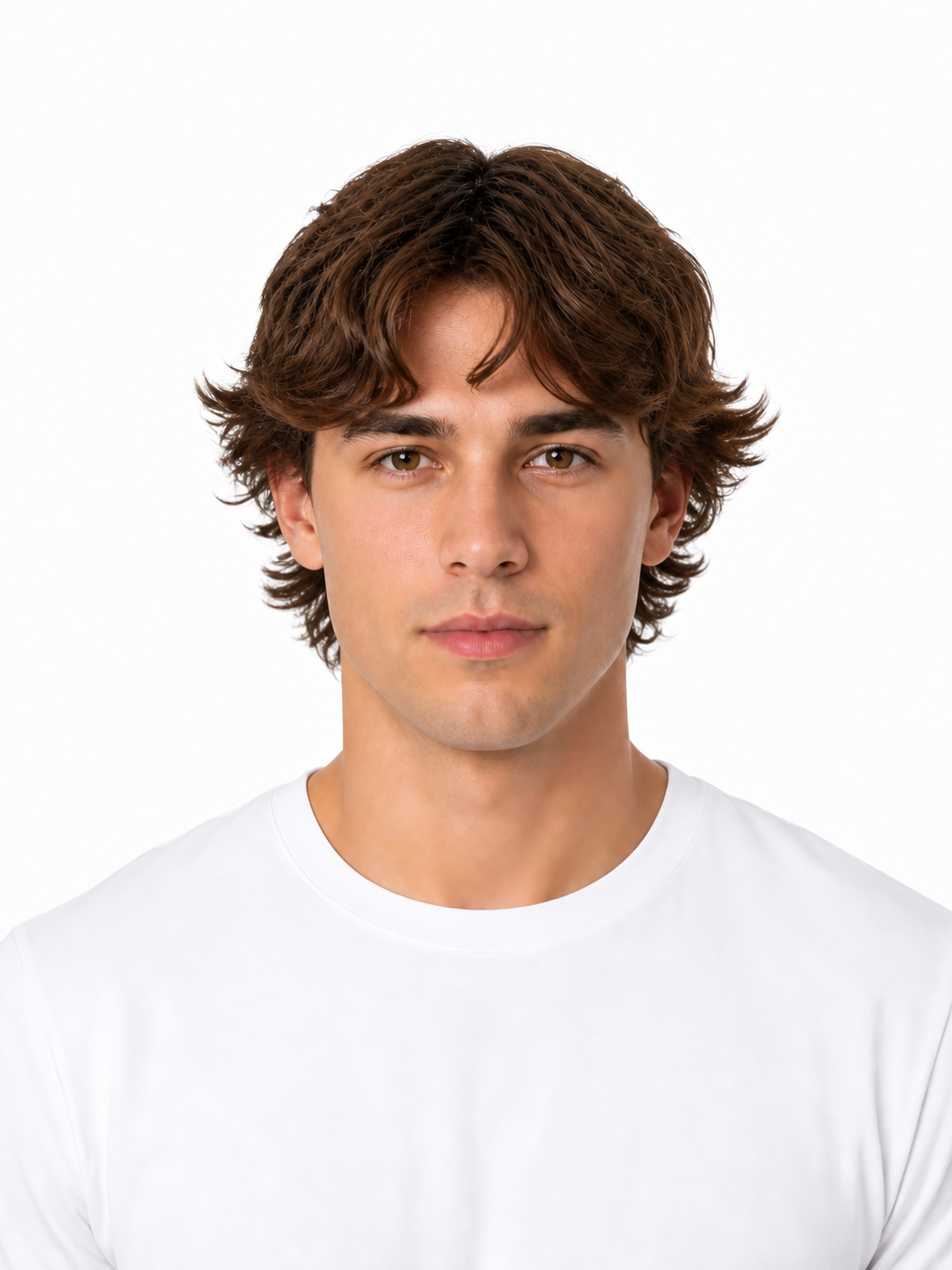 Layered Shag hairstyle example on a man