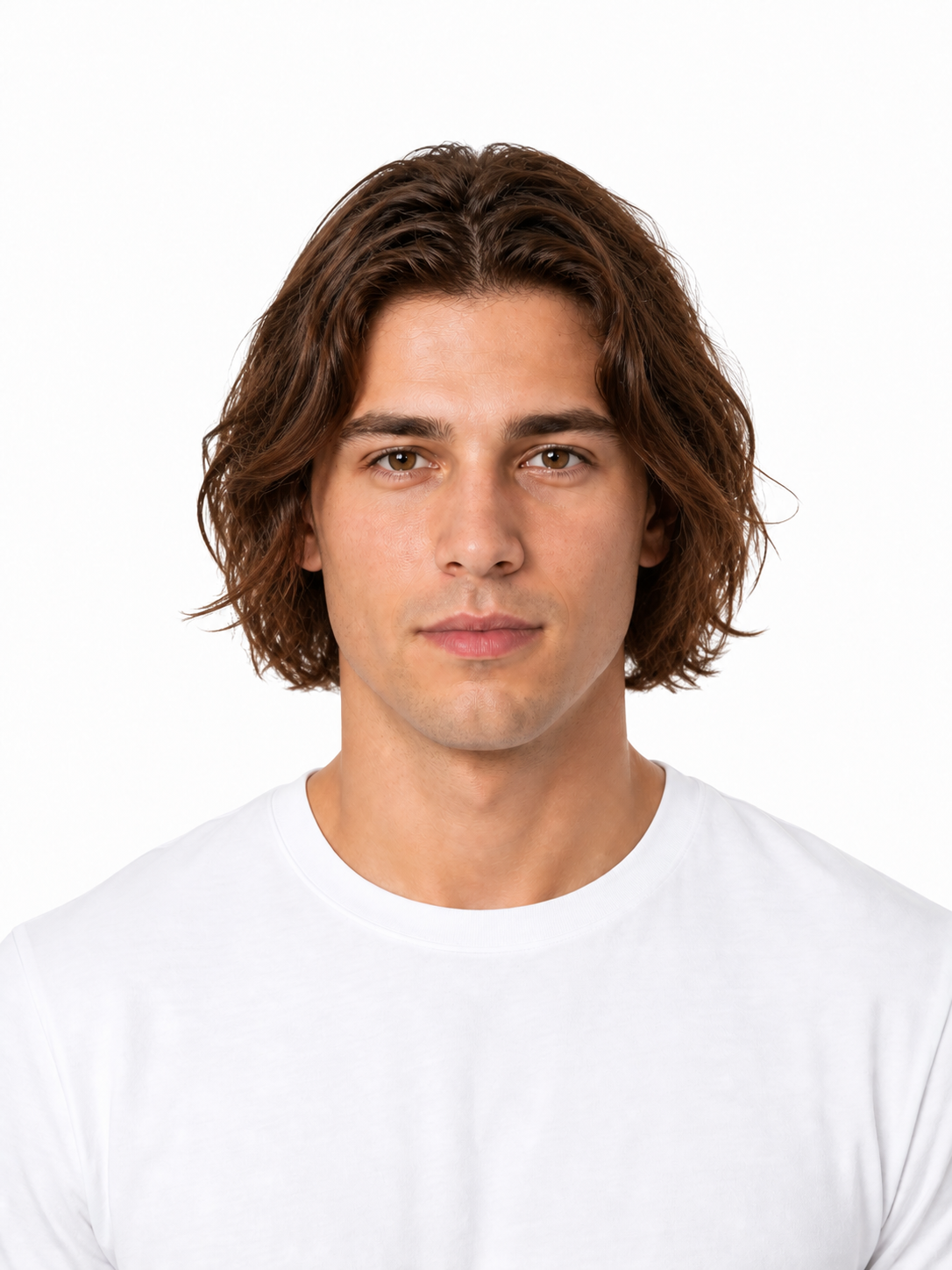 Lob hairstyle example on a man