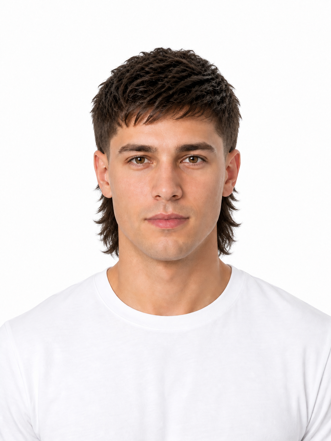Mullet hairstyle example on a man