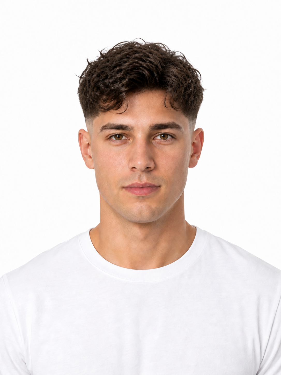 Perm hairstyle example on a man