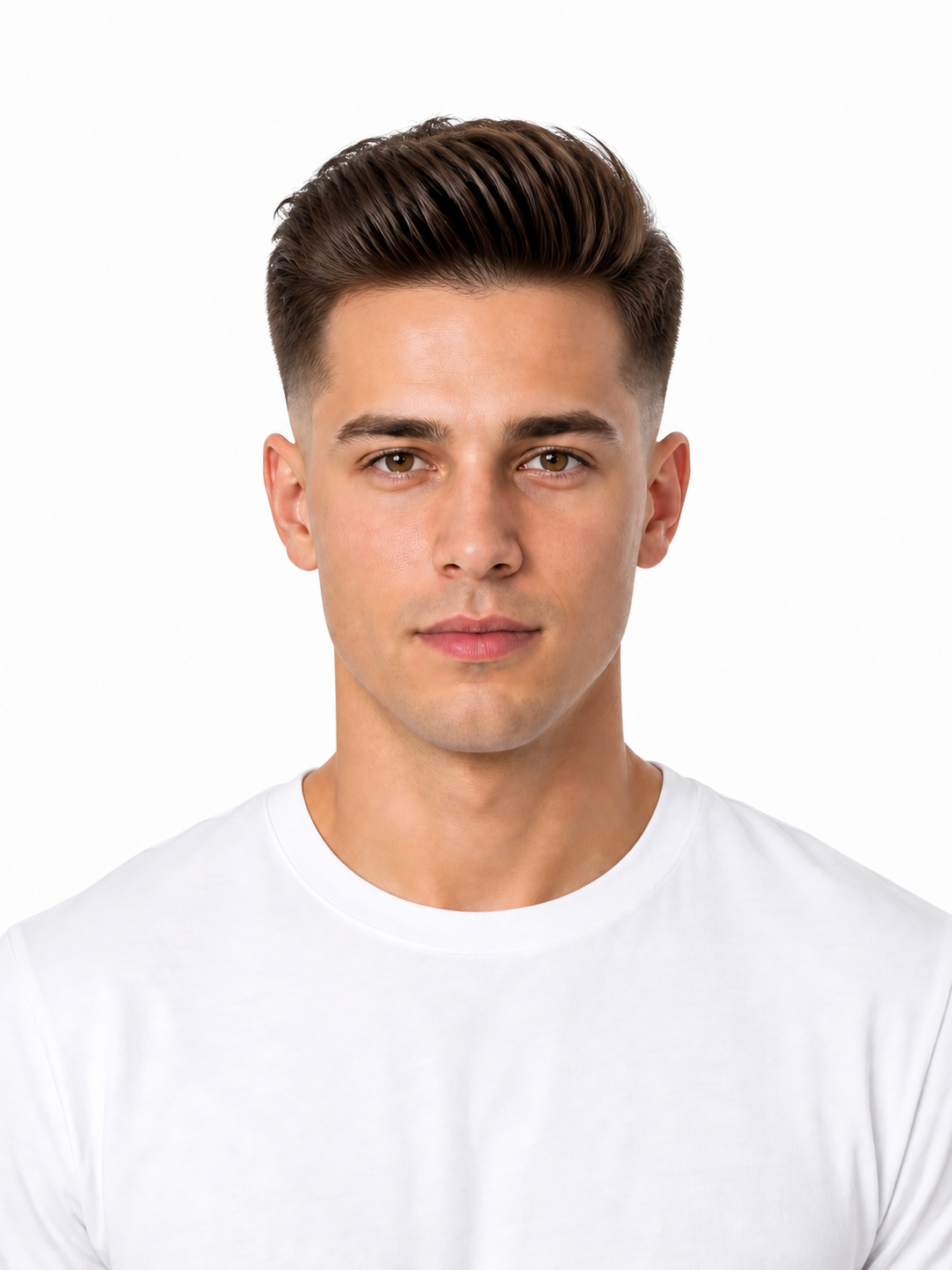 Quiff hairstyle example on a man