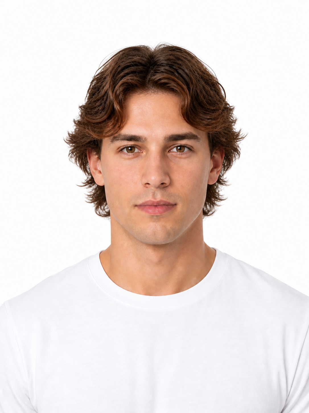 Shag hairstyle example on a man