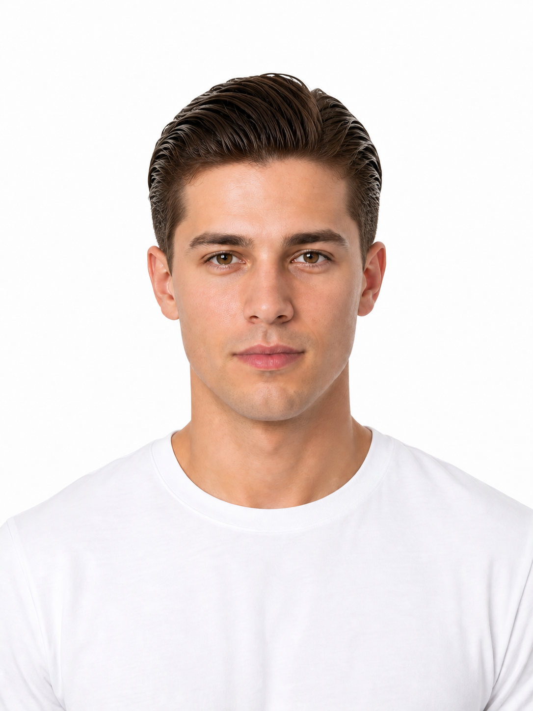 Slicked Back hairstyle example on a man