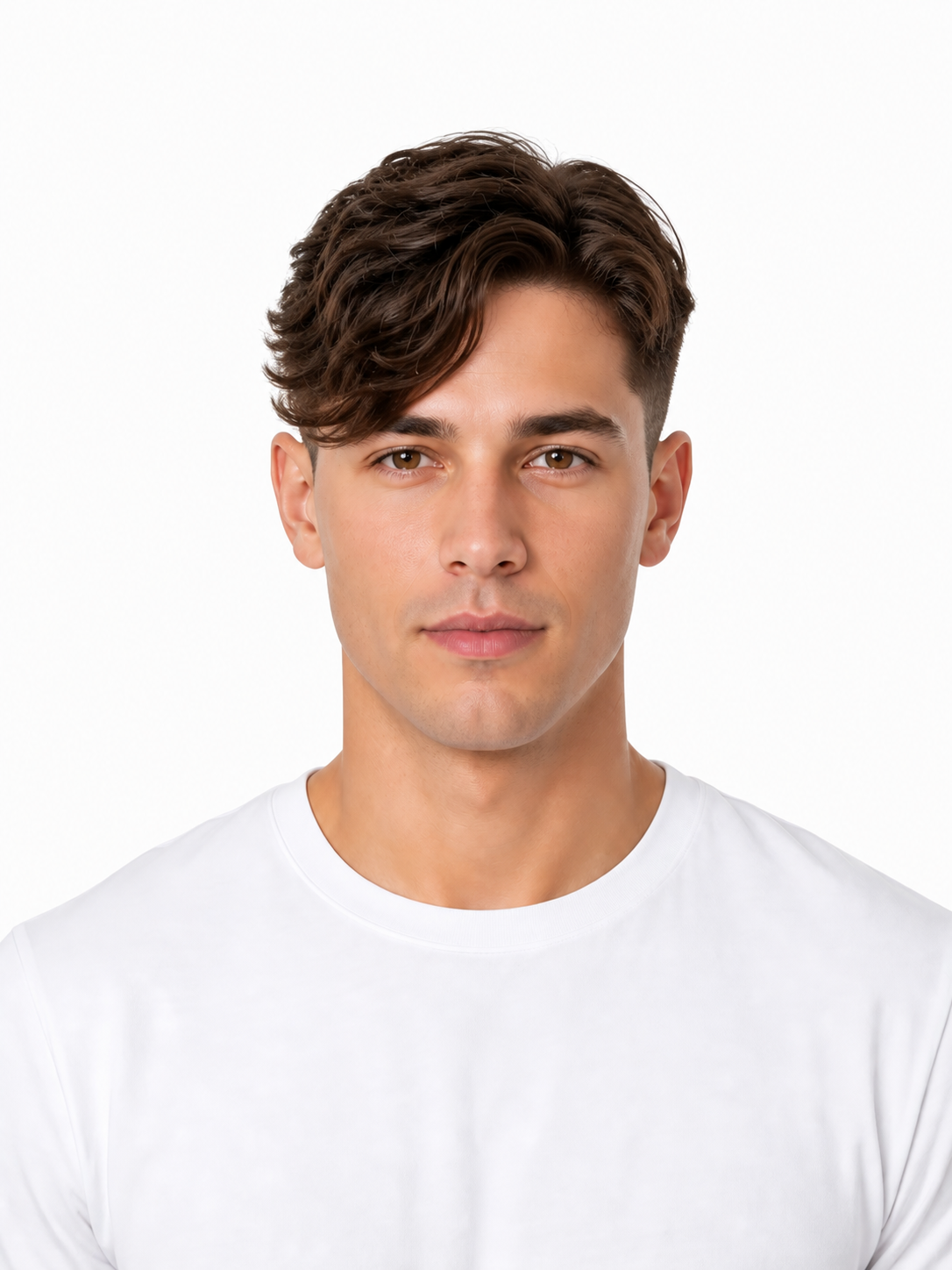 Textured Comma hairstyle example on a man
