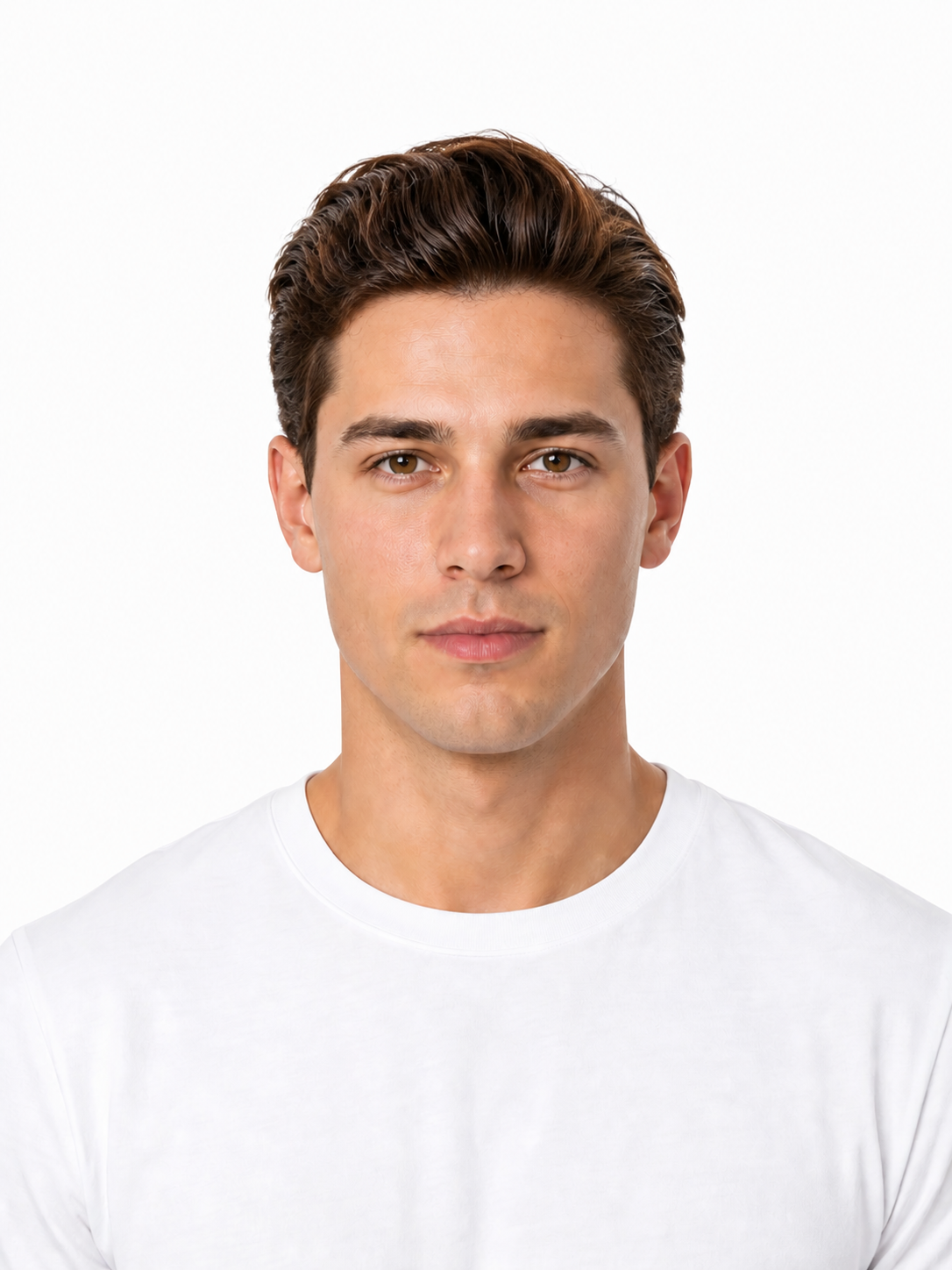 Updo hairstyle example on a man